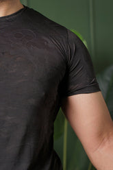 Textured T-Shirt - Black